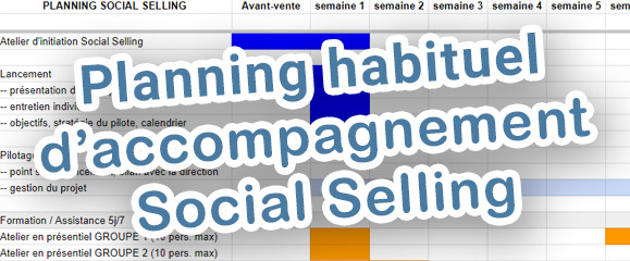 Planning habituel d'accompagnement Social Selling